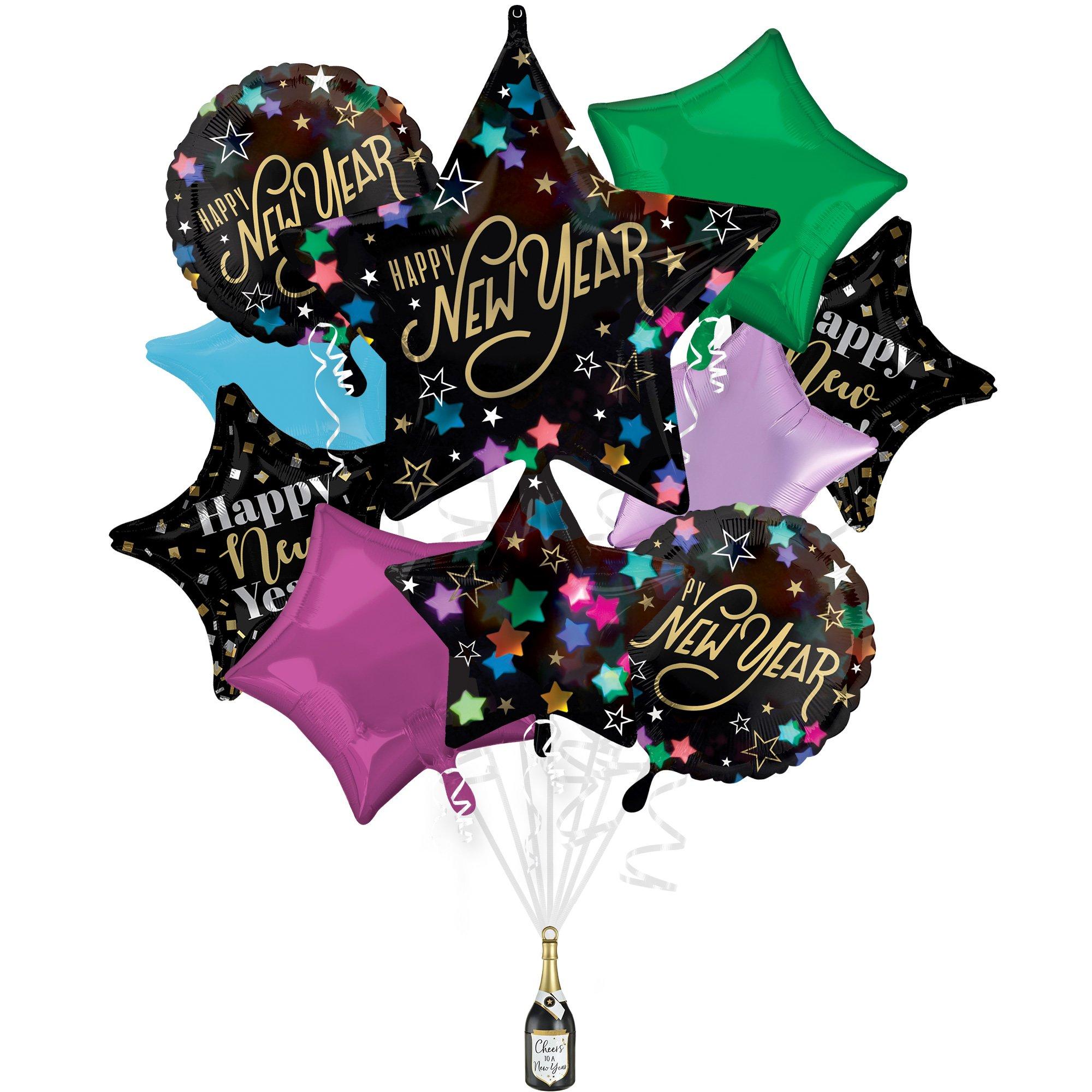 Starlit New Year Foil Balloon Bouquet